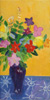 Flowers on Blue Cloth